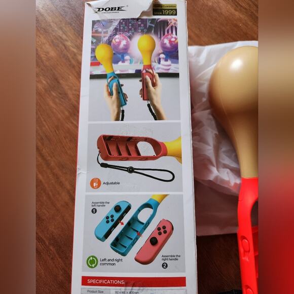 Nintendo Switch Maracas For N-S/N-S OLED Controller Attachments Rattles - Picture 3 of 3